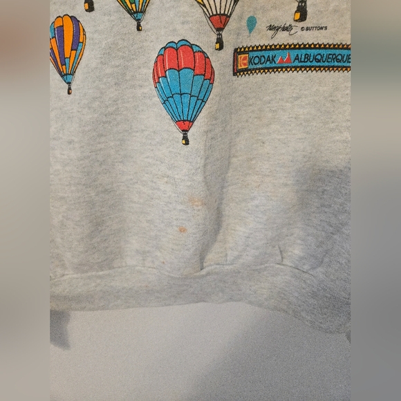 Vintage International Hot Air Balloon Fiesta Sweatshirt 95 Mens Large USA Kodak - Picture 5 of 9